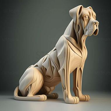 3D модель Аргентинский дог собака (STL)
